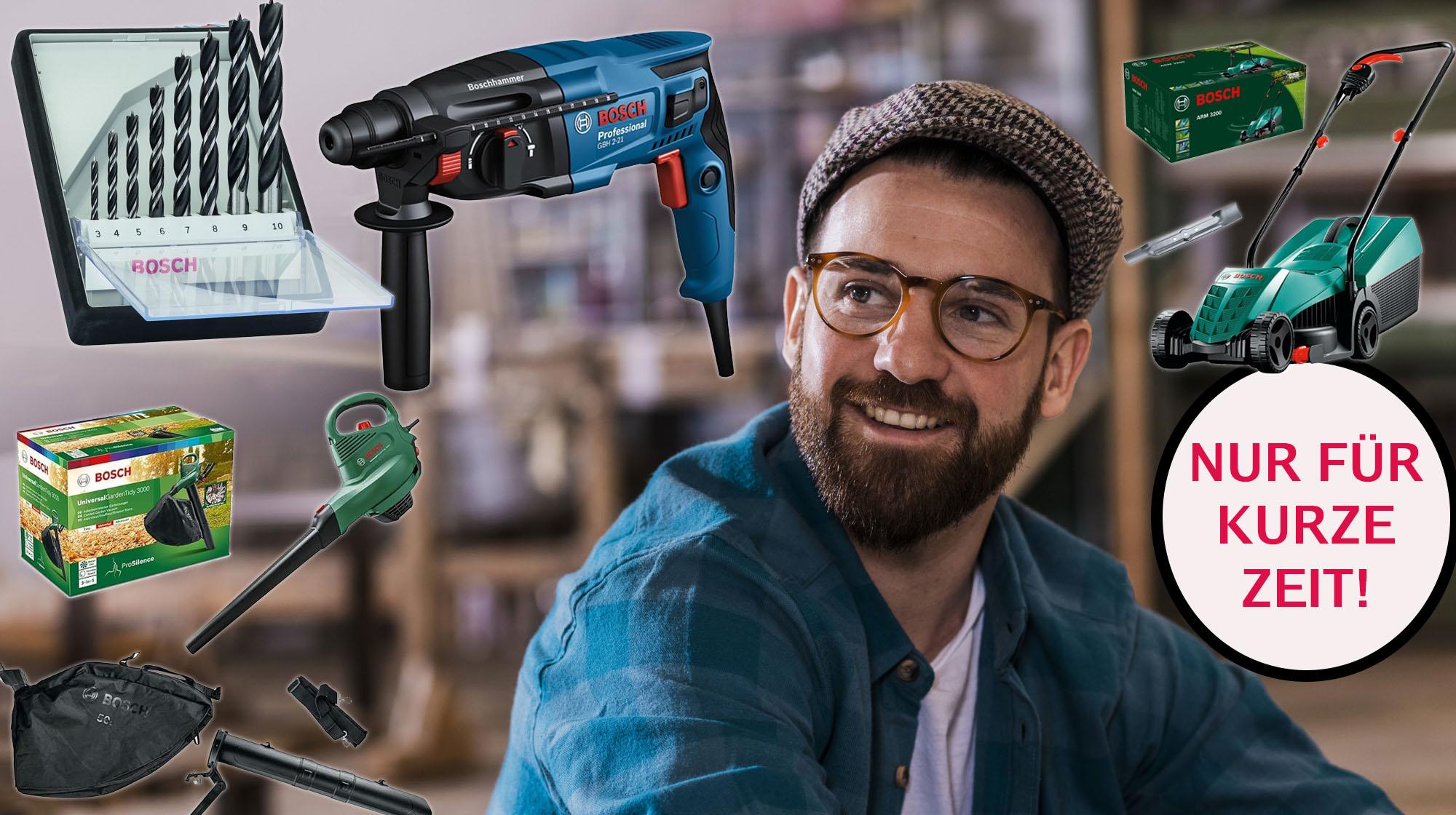 Amazon wirft Bosch raus! Rasenmäher, Bohrmaschine, 18VAkku, Bohrer in